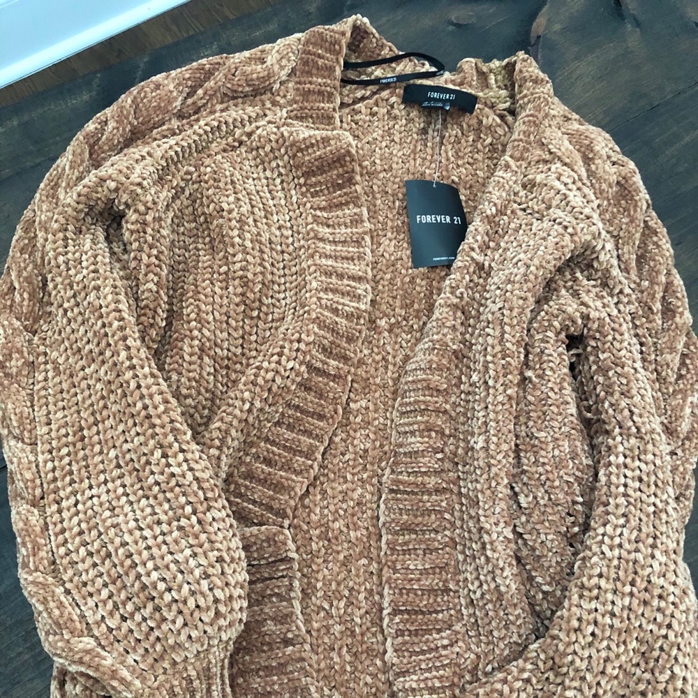 Chenile Orange Cardigan Small